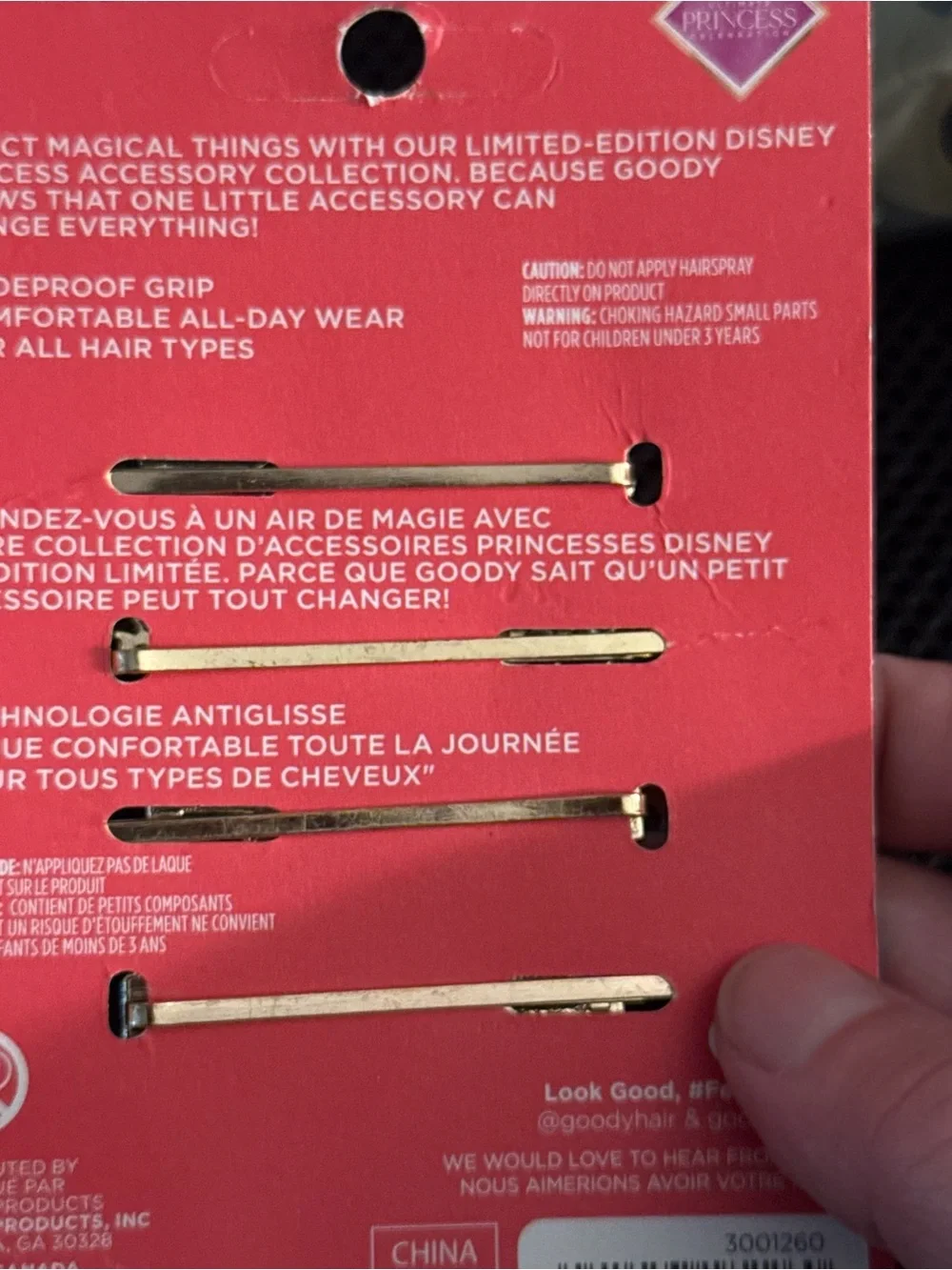 Disney Princess Jasmine Multicolor‎ Gem Bobby Pin Set - Goody